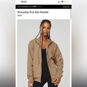 Alo Everyday Full Sip Hoodie Chocolate Brown